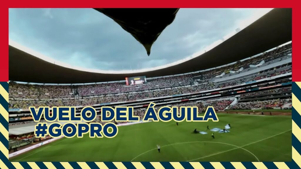 Celebra en un partido de fútbol en el Estadio Azteca